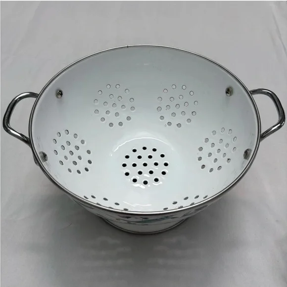 Pfaltzgraff April Flowers Enamel Colander Strainer - Picture 5 of 11